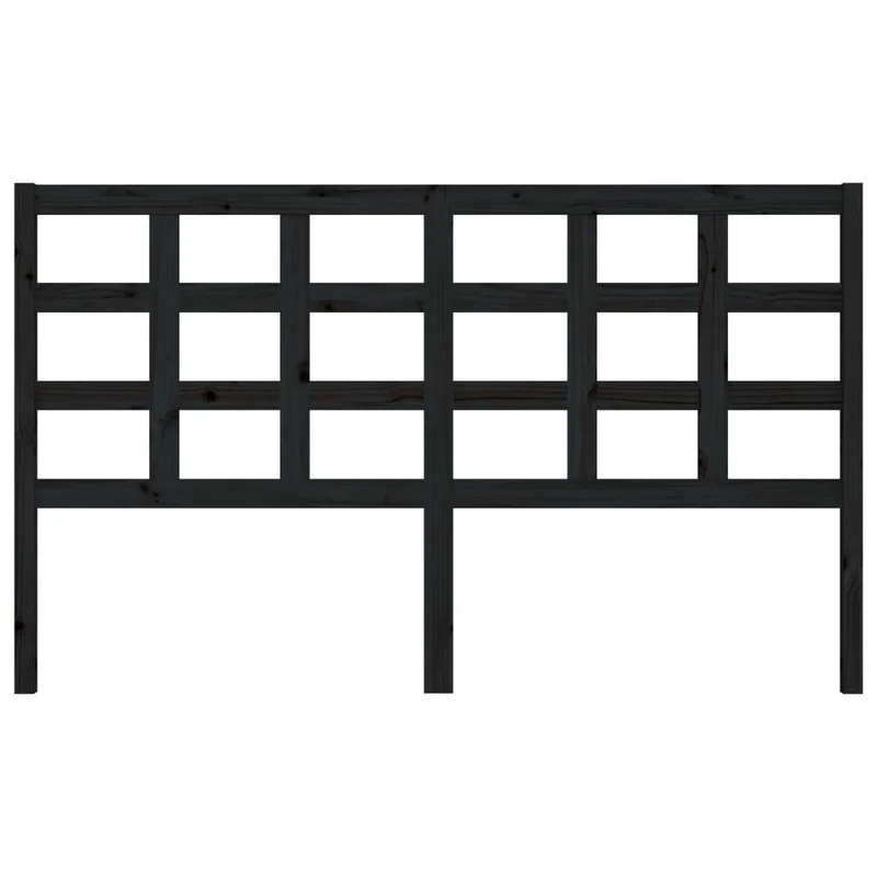 Tête de lit accessoire couchage chambre à coucher meuble 165,5 x 4 x 100 cm bois de pin noir TDL0202223