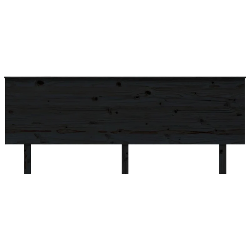 Tête de lit accessoire couchage chambre à coucher meuble 204 x 6 x 82,5 cm bois de pin noir TDL0202162