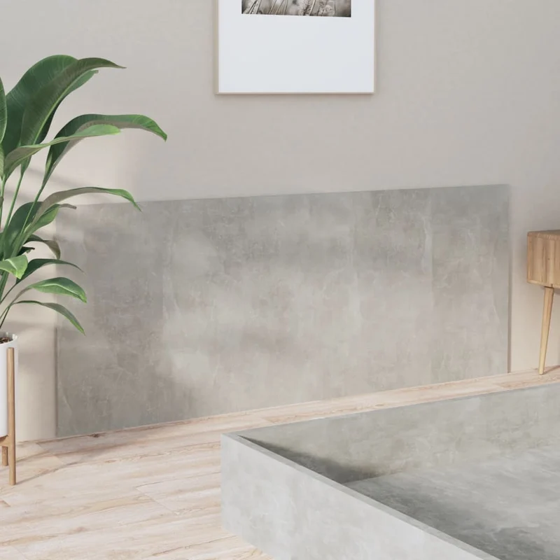 Tête de lit accessoire couchage chambre à coucher meuble 200 x 1,5 x 80 cm MDF gris TDL0203236