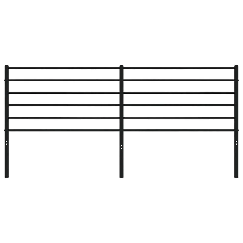 Tête de lit accessoire couchage chambre à coucher meuble 180 cm métal noir TDL0202421