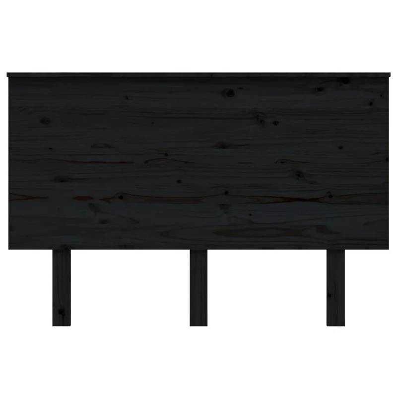 Tête de lit accessoire couchage chambre à coucher meuble 124 x 6 x 82,5 cm bois de pin noir TDL0202348