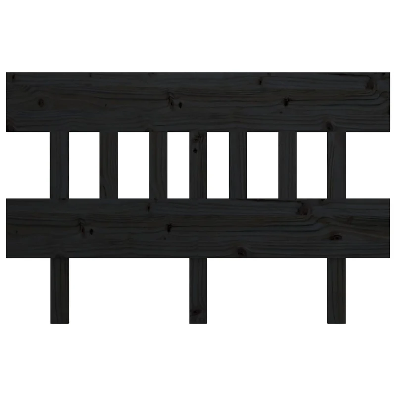 Tête de lit accessoire couchage chambre à coucher meuble 123,5 x 3 x 81 cm bois de pin noir TDL0202350