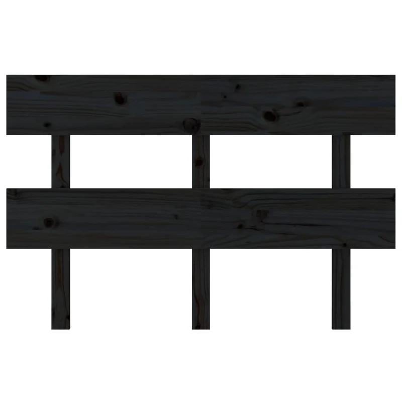 Tête de lit accessoire couchage chambre à coucher meuble 124 x 3 x 81 cm bois de pin noir TDL0202349