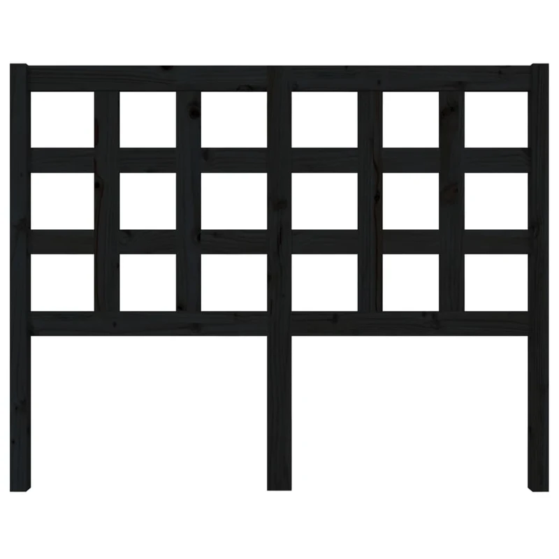 Tête de lit accessoire couchage chambre à coucher meuble 125,5 x 4 x 100 cm bois de pin noir TDL0202346