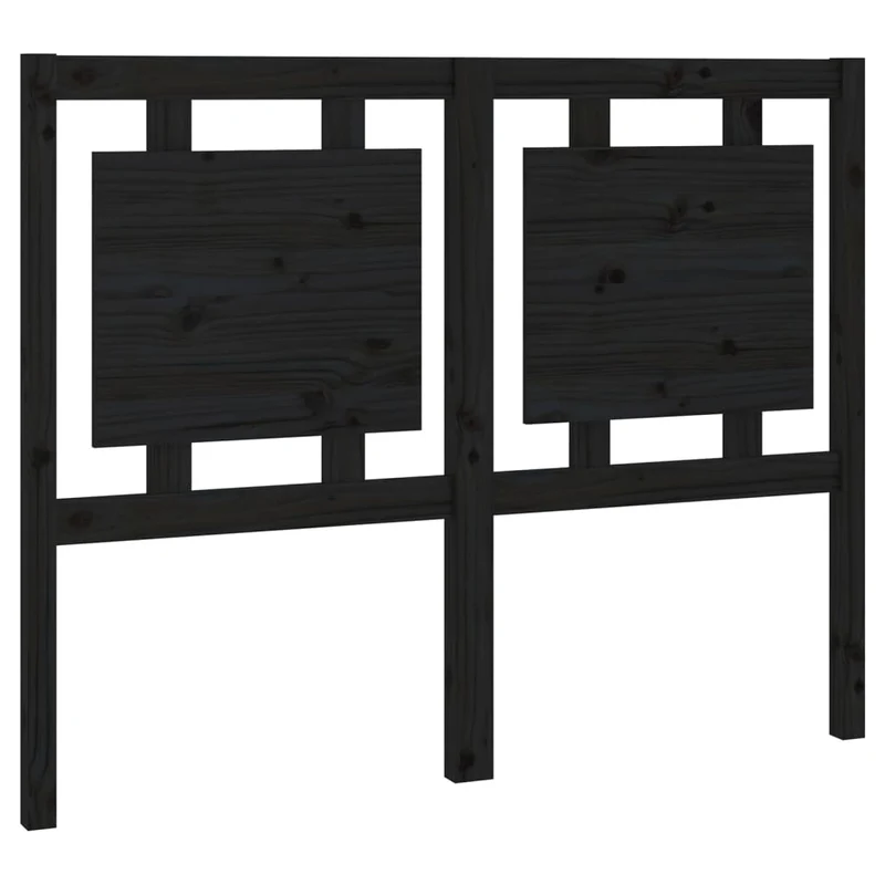 Tête de lit accessoire couchage chambre à coucher meuble 125,5 x 4 x 100 cm bois de pin noir TDL0202345