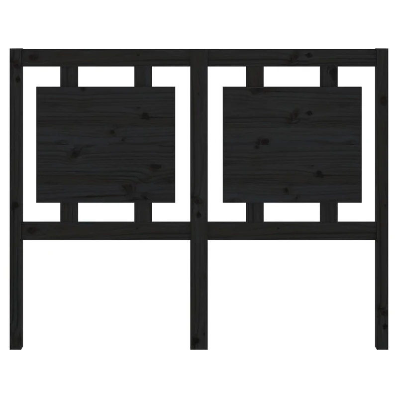 Tête de lit accessoire couchage chambre à coucher meuble 125,5 x 4 x 100 cm bois de pin noir TDL0202345
