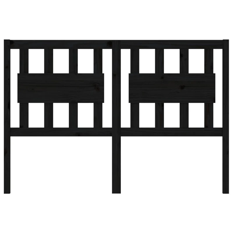 Tête de lit accessoire couchage chambre à coucher meuble 125,5 x 4 x 100 cm bois de pin noir TDL0202340