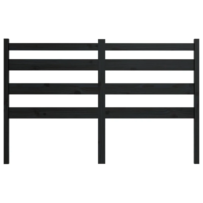Tête de lit accessoire couchage chambre à coucher meuble 126 x 4 x 100 cm bois de pin noir TDL0202330