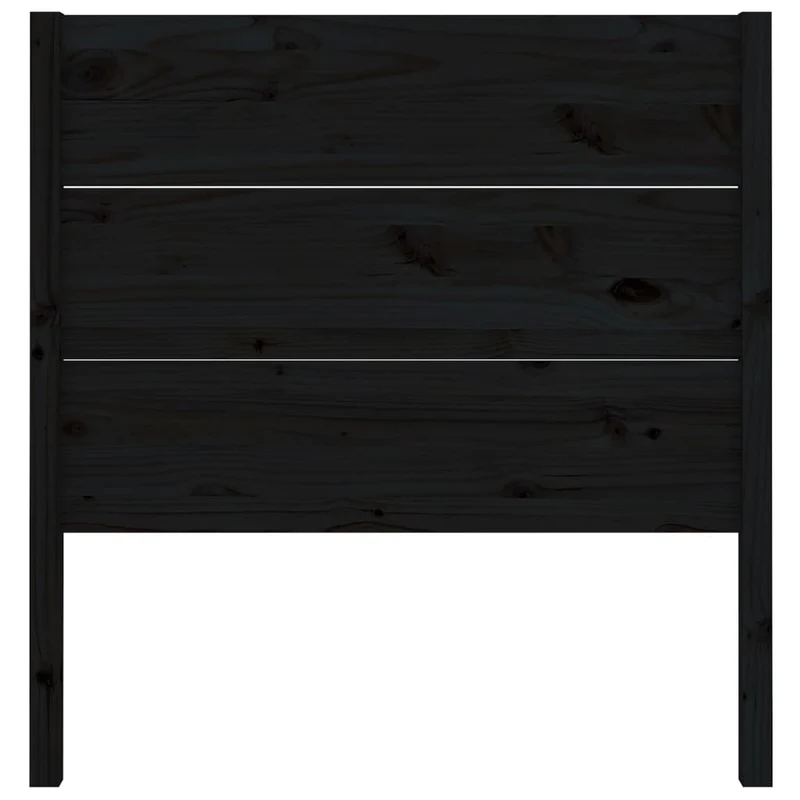 Tête de lit accessoire couchage chambre à coucher meuble 96 x 4 x 100 cm bois de pin noir TDL0202043