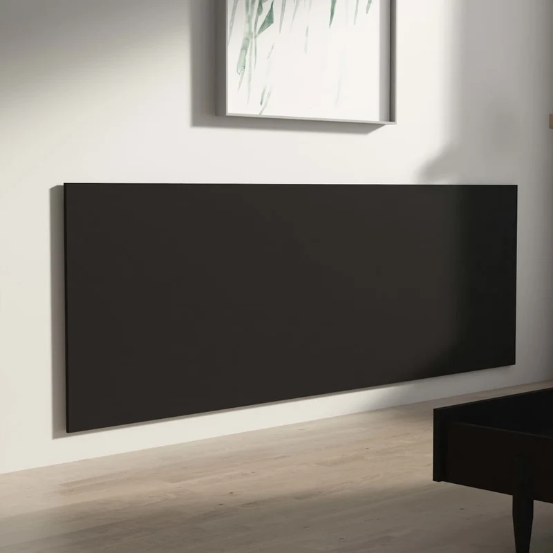Tête de lit accessoire couchage chambre à coucher meuble murale 240 x 1,5 x 80 cm MDF noir TDL0202505