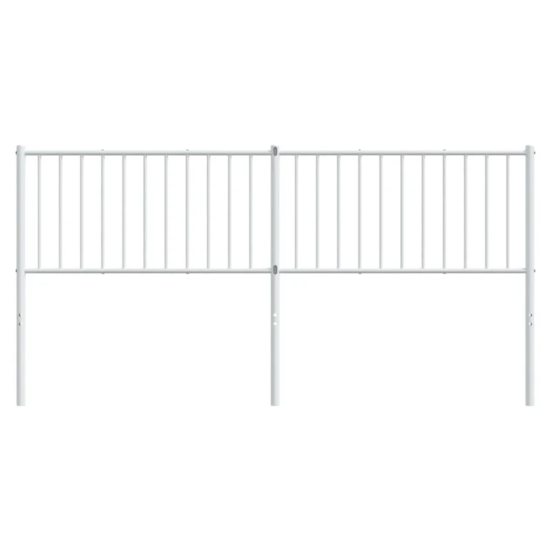 Tête de lit accessoire couchage chambre à coucher meuble 180 cm métal blanc TDL0202469