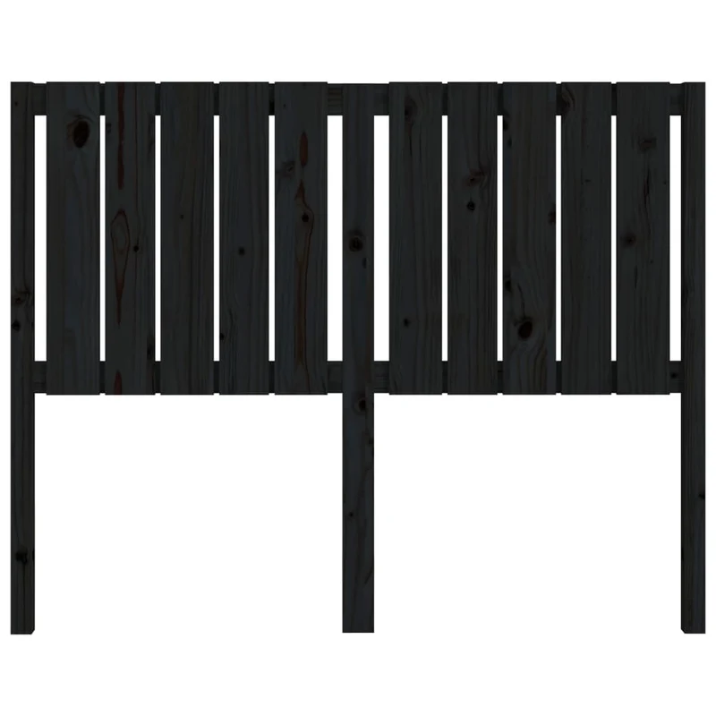 Tête de lit accessoire couchage chambre à coucher meuble 125,5 x 4 x 100 cm bois de pin noir TDL0202344