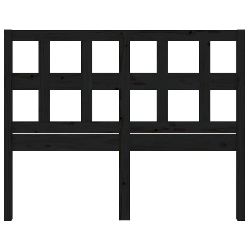 Tête de lit accessoire couchage chambre à coucher meuble 125,5 x 4 x 100 cm bois de pin noir TDL0202343