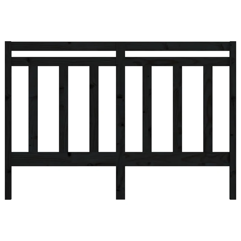 Tête de lit accessoire couchage chambre à coucher meuble 126 x 4 x 100 cm bois de pin noir TDL0202329