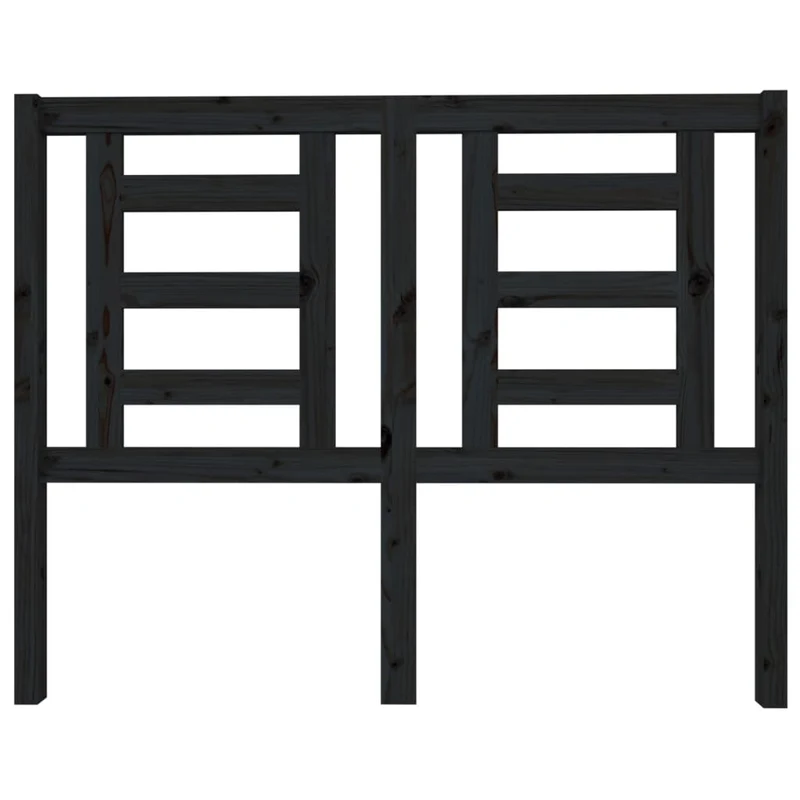 Tête de lit accessoire couchage chambre à coucher meuble 126 x 4 x 100 cm bois de pin noir TDL0202331