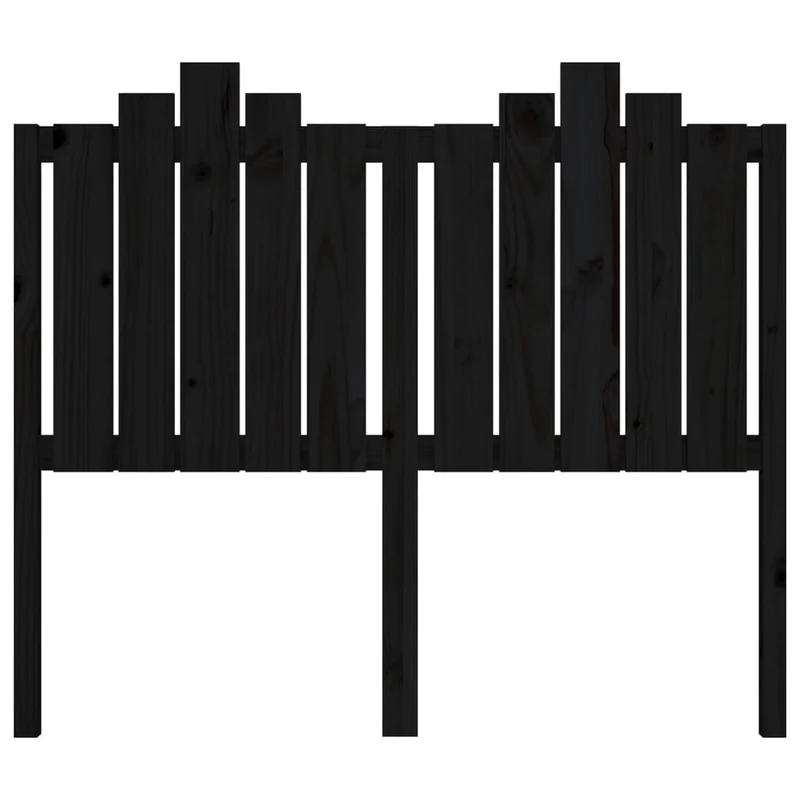 Tête de lit accessoire couchage chambre à coucher meuble 126 x 4 x 110 cm bois de pin noir TDL0202321