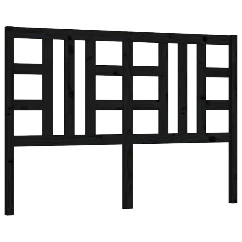 Tête de lit accessoire couchage chambre à coucher meuble 146 x 4 x 100 cm bois de pin noir TDL0202277