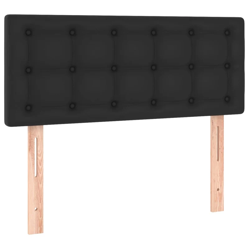 Tête de lit accessoire couchage chambre à coucher meuble 90 x 5 x 78/88 cm synthétique noir TDL0202083