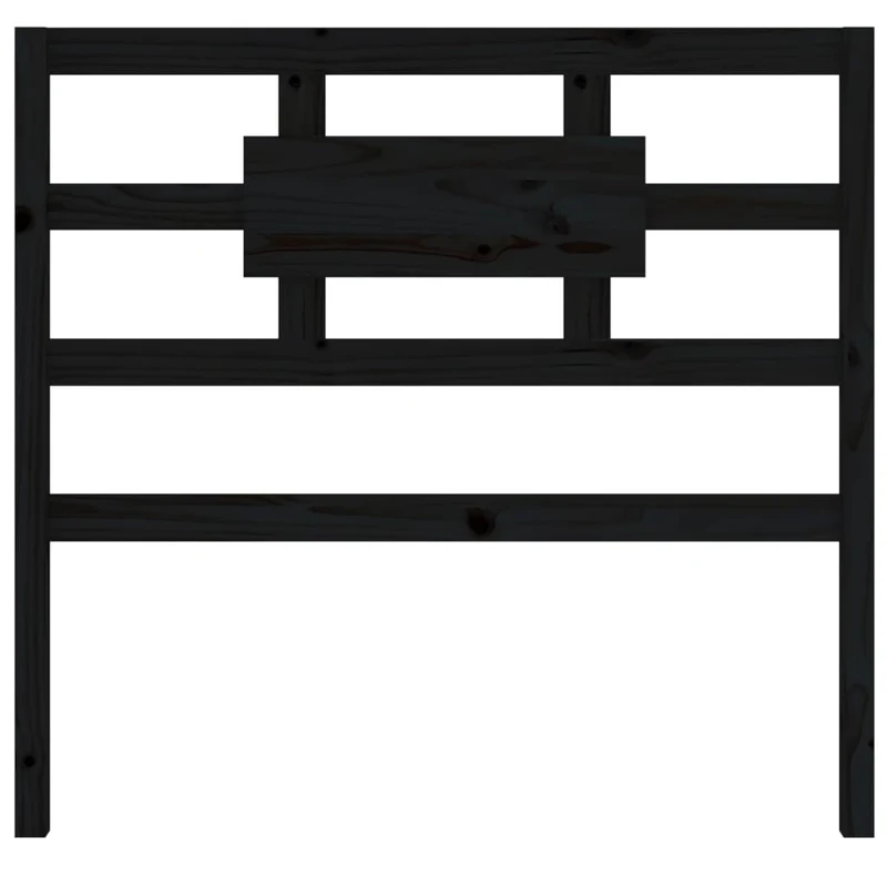 Tête de lit accessoire couchage chambre à coucher meuble 95,5 x 4 x 100 cm bois de pin noir TDL0202064