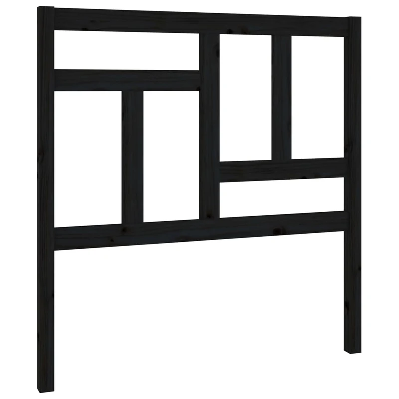 Tête de lit accessoire couchage chambre à coucher meuble 95,5 x 4 x 100 cm bois de pin noir TDL0202061