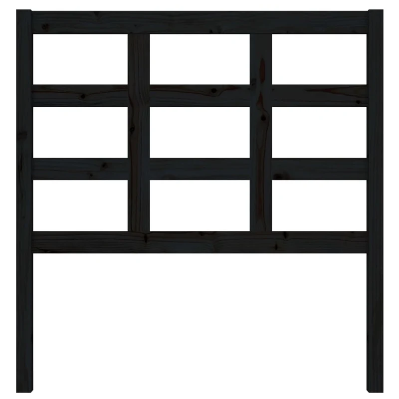 Tête de lit accessoire couchage chambre à coucher meuble 95,5 x 4 x 100 cm bois de pin noir TDL0202060