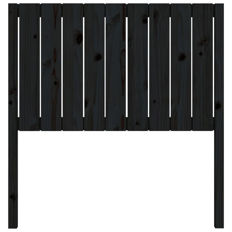 Tête de lit accessoire couchage chambre à coucher meuble 95,5 x 4 x 100 cm bois de pin noir TDL0202059