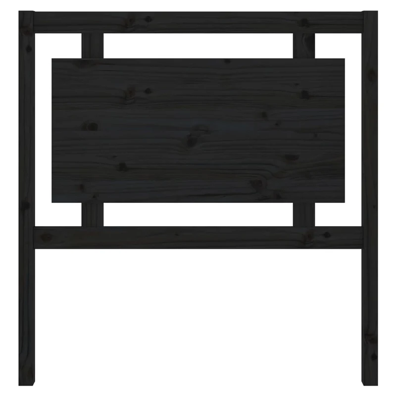 Tête de lit accessoire couchage chambre à coucher meuble 95,5 x 4 x 100 cm bois de pin noir TDL0202057