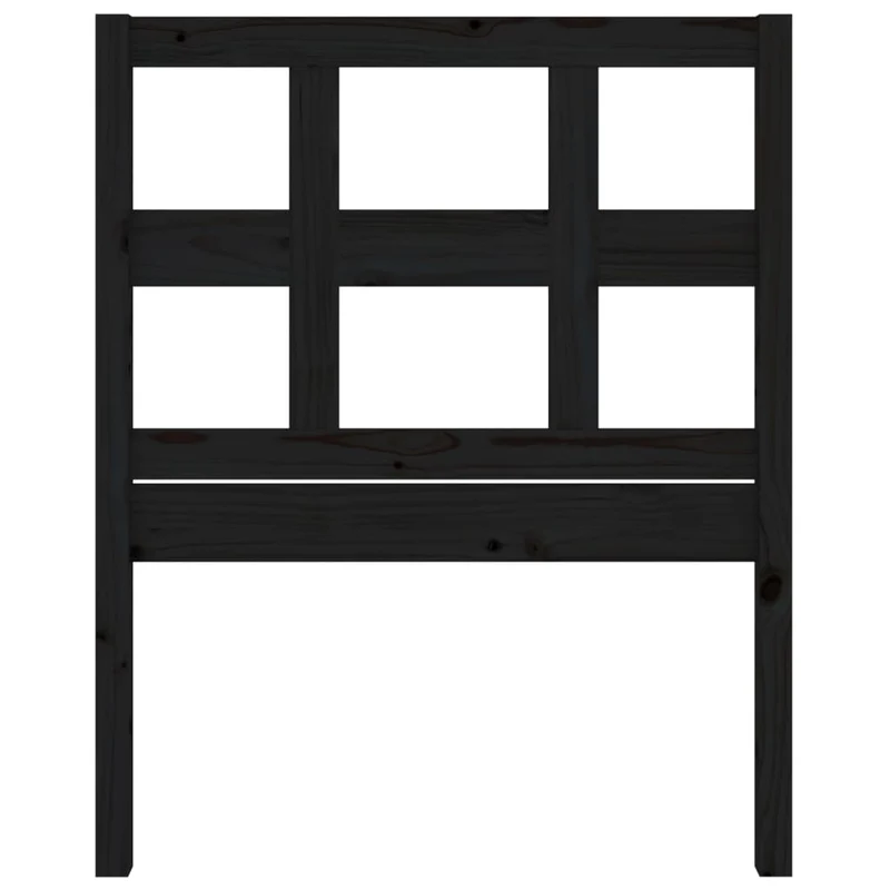 Tête de lit accessoire couchage chambre à coucher meuble 95,5 x 4 x 100 cm bois de pin noir TDL0202056
