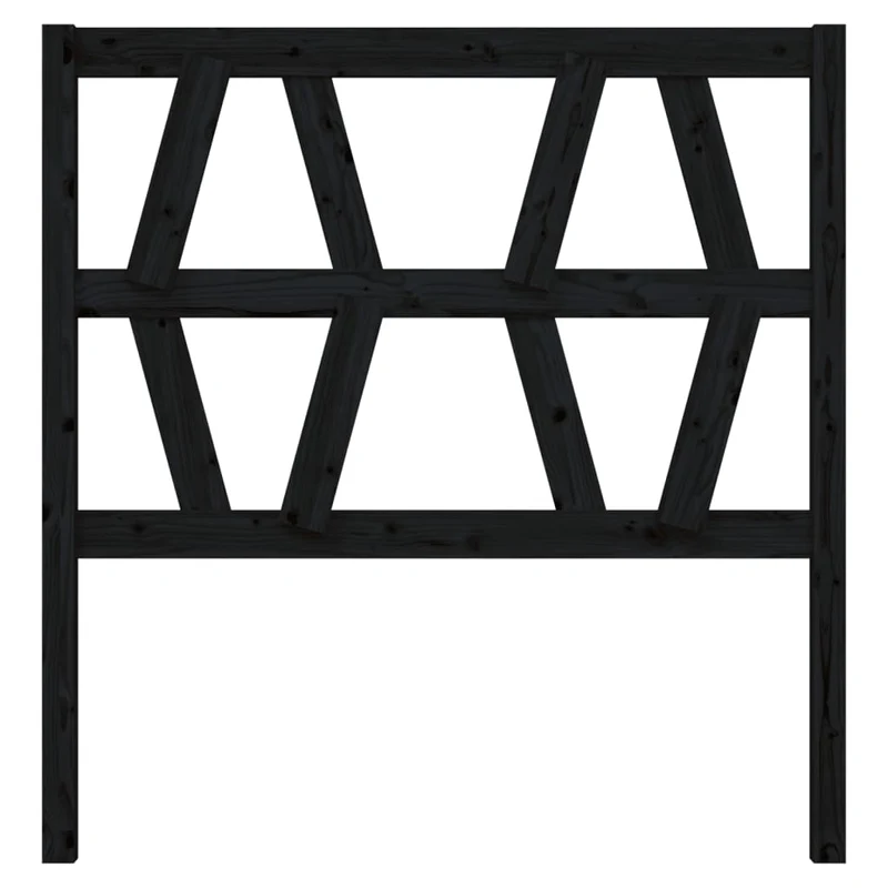 Tête de lit accessoire couchage chambre à coucher meuble 96 x 4 x 100 cm bois de pin noir TDL0202046