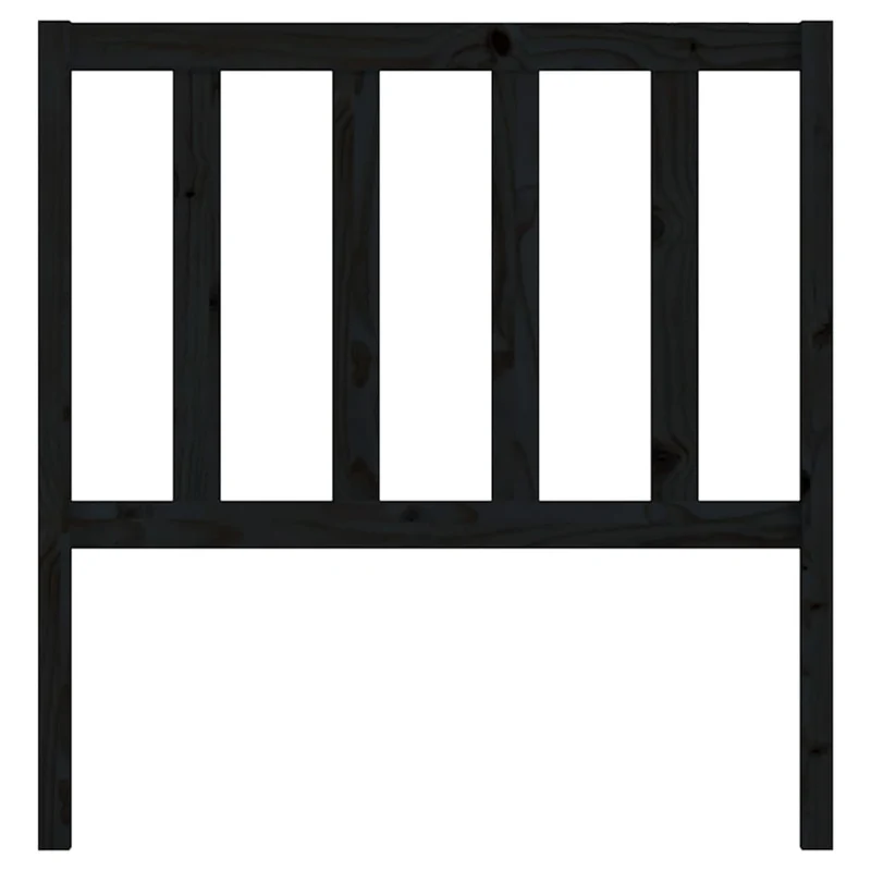 Tête de lit accessoire couchage chambre à coucher meuble 96 x 4 x 100 cm bois de pin noir TDL0202042