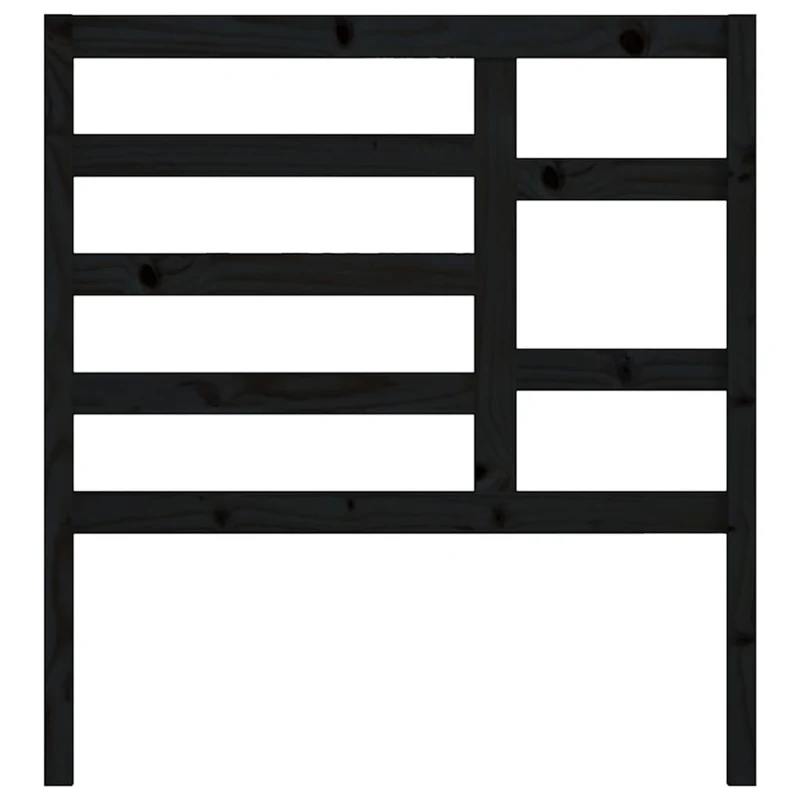 Tête de lit accessoire couchage chambre à coucher meuble 96 x 4 x 104 cm bois de pin noir TDL0202036