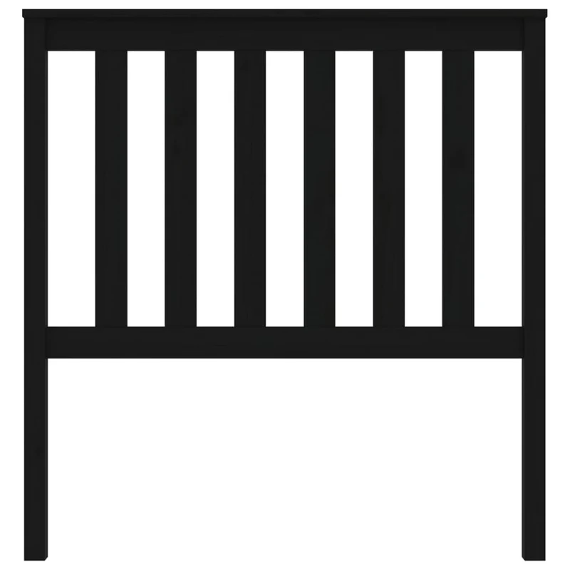 Tête de lit accessoire couchage chambre à coucher meuble 96 x 6 x 101 cm bois de pin noir TDL0202034