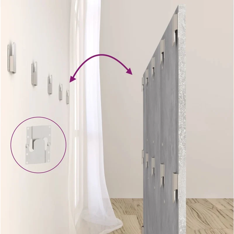 Tête de lit accessoire couchage chambre à coucher meuble 160 x 1,5 x 80 cm MDF gris TDL0203237