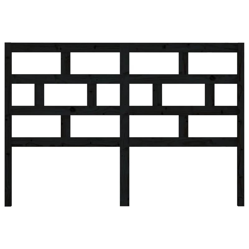 Tête de lit accessoire couchage chambre à coucher meuble 126 x 4 x 100 cm bois de pin noir TDL0202336