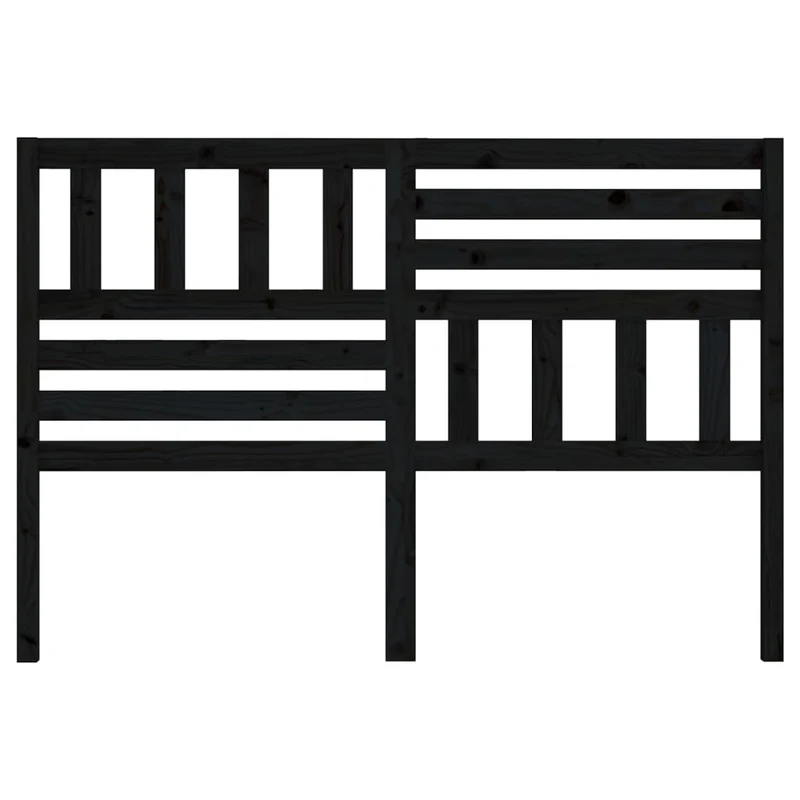 Tête de lit accessoire couchage chambre à coucher meuble 126 x 4 x 100 cm bois de pin noir TDL0202328