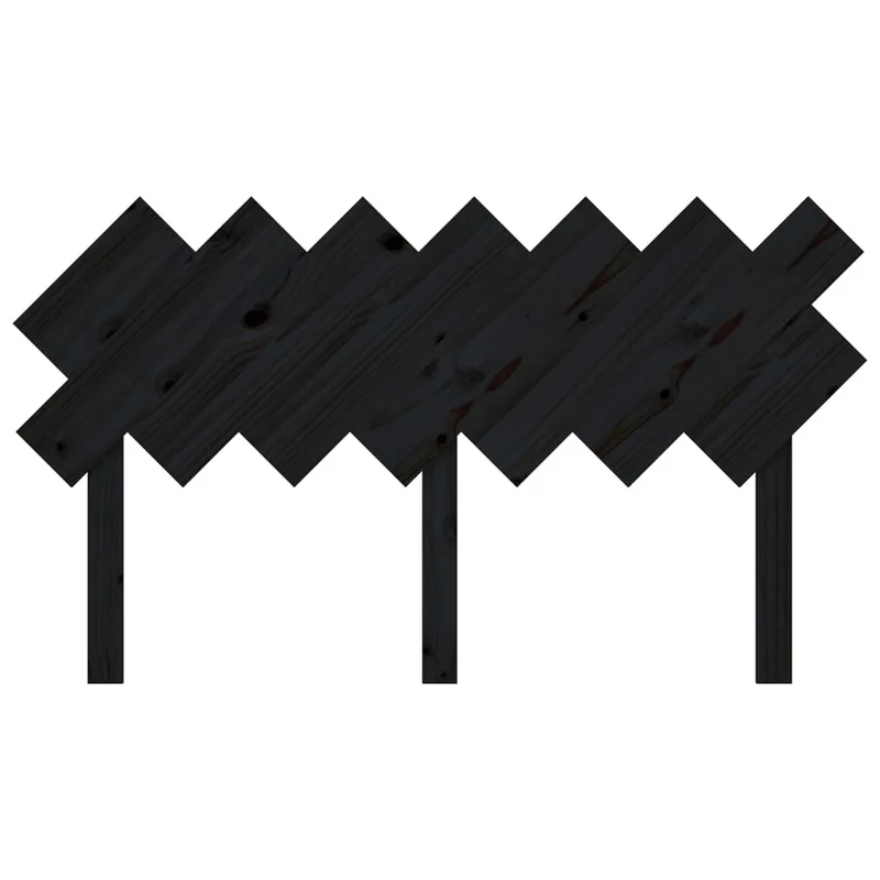 Tête de lit accessoire couchage chambre à coucher meuble 141 x 3 x 80,5 cm bois de pin noir TDL0202309