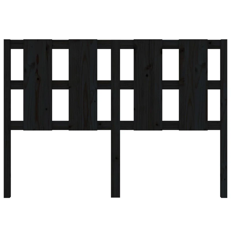 Tête de lit accessoire couchage chambre à coucher meuble 145,5 x 4 x 100 cm bois de pin noir TDL0202291