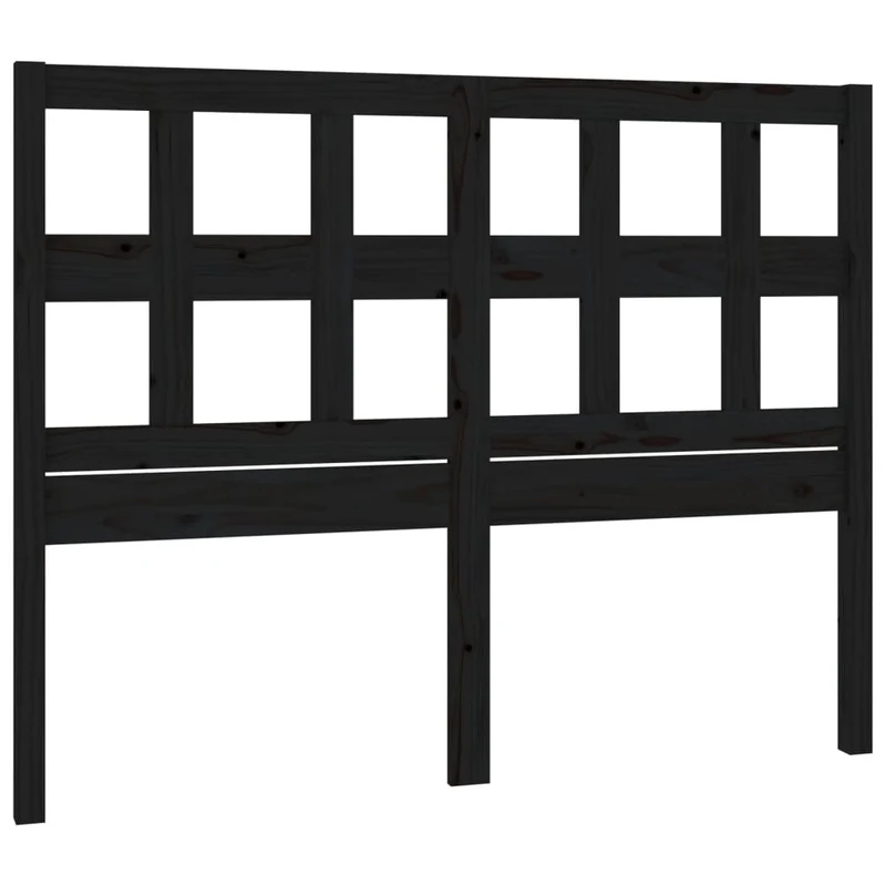 Tête de lit accessoire couchage chambre à coucher meuble 145,5 x 4 x 100 cm bois de pin noir TDL0202286
