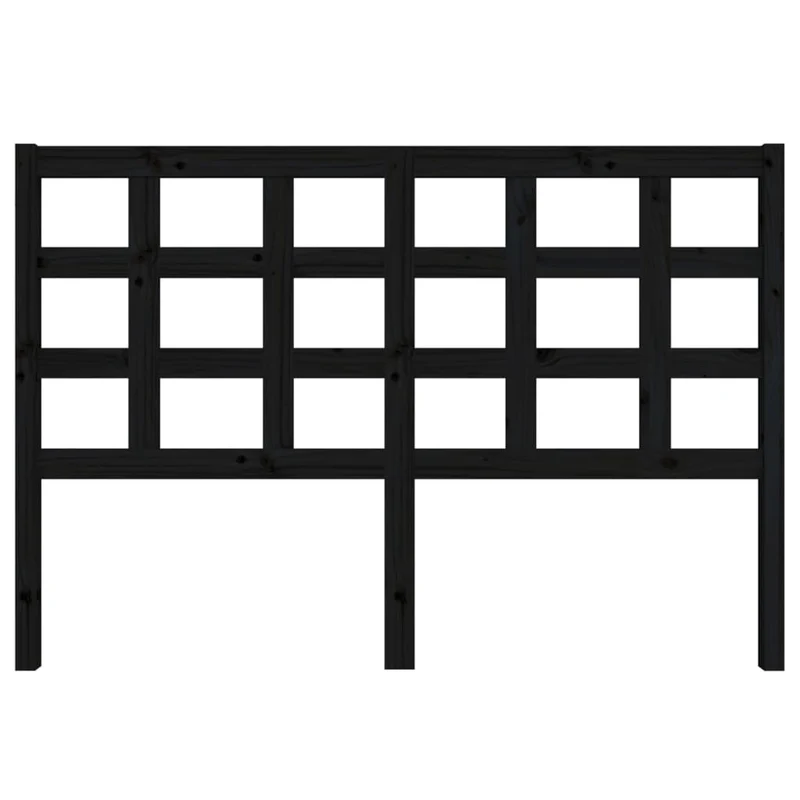Tête de lit accessoire couchage chambre à coucher meuble 145,5 x 4 x 100 cm bois de pin noir TDL0202285