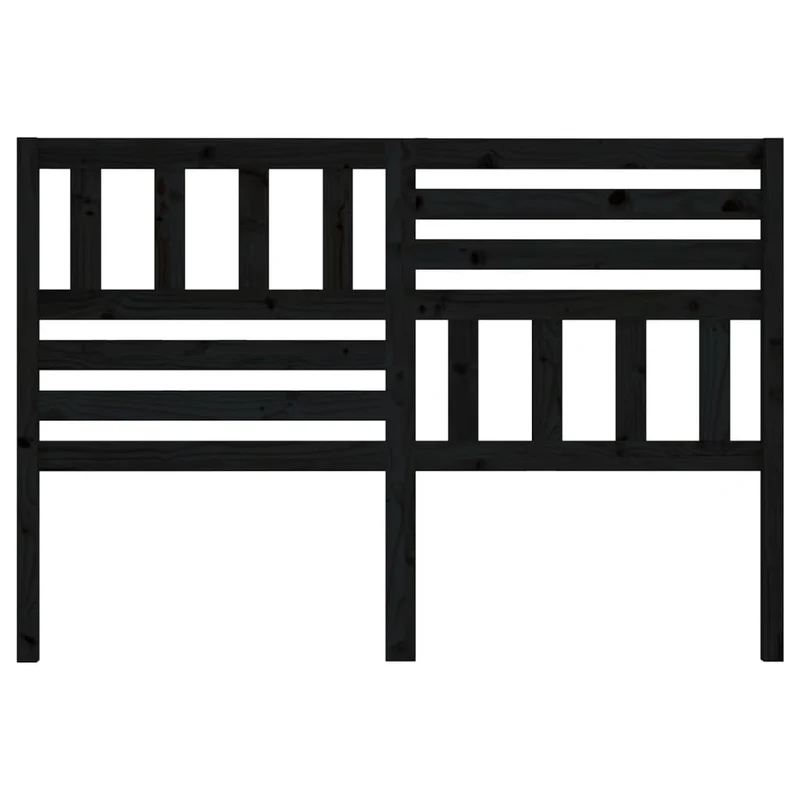 Tête de lit accessoire couchage chambre à coucher meuble 146 x 4 x 100 cm bois de pin noir TDL0202283