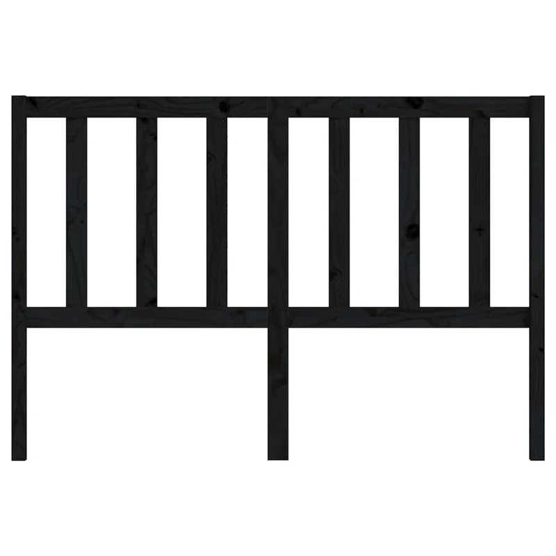 Tête de lit accessoire couchage chambre à coucher meuble 146 x 4 x 100 cm bois de pin noir TDL0202271