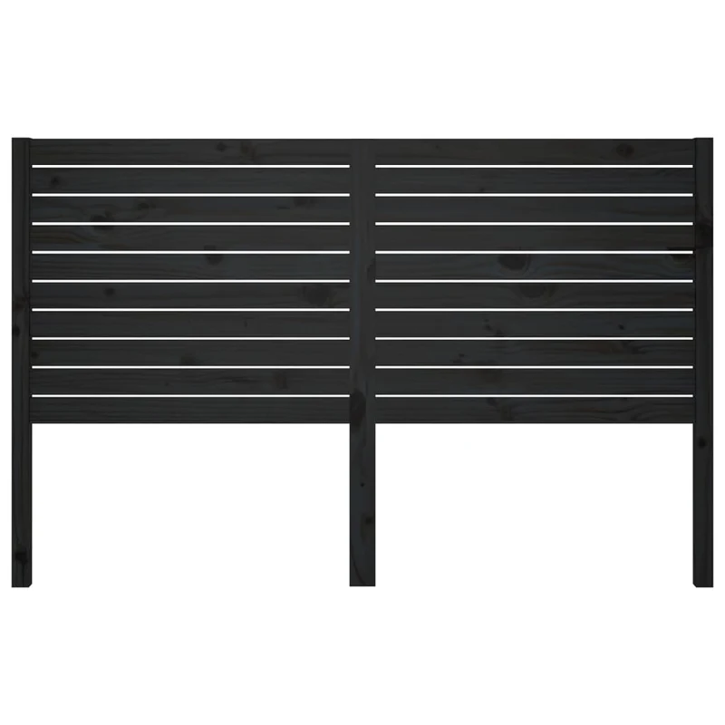 Tête de lit accessoire couchage chambre à coucher meuble 146 x 4 x 100 cm bois de pin noir TDL0202270