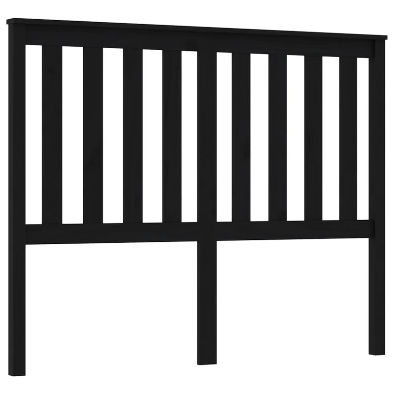 Tête de lit accessoire couchage chambre à coucher meuble 146 x 6 x 101 cm bois de pin noir TDL0202265
