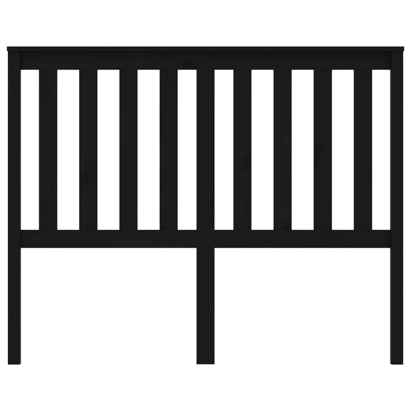 Tête de lit accessoire couchage chambre à coucher meuble 146 x 6 x 101 cm bois de pin noir TDL0202265