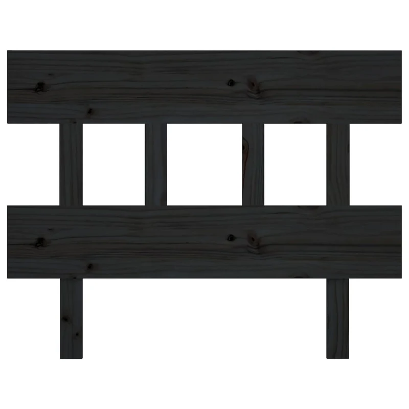 Tête de lit accessoire couchage chambre à coucher meuble 93,5 x 3 x 81 cm bois de pin noir TDL0202066