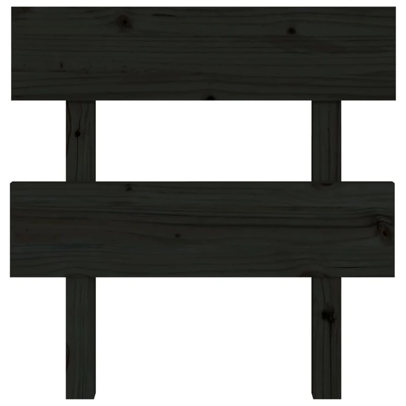 Tête de lit accessoire couchage chambre à coucher meuble 93,5 x 3 x 81 cm bois de pin noir TDL0202067