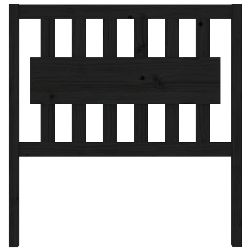 Tête de lit accessoire couchage chambre à coucher meuble 95,5 x 4 x 100 cm bois de pin noir TDL0202063