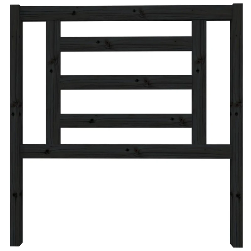 Tête de lit accessoire couchage chambre à coucher meuble 96 x 4 x 100 cm bois de pin noir TDL0202051