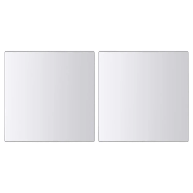 Set de 48 carreaux de miroir carré verre avec bandes adhésives DEC022835