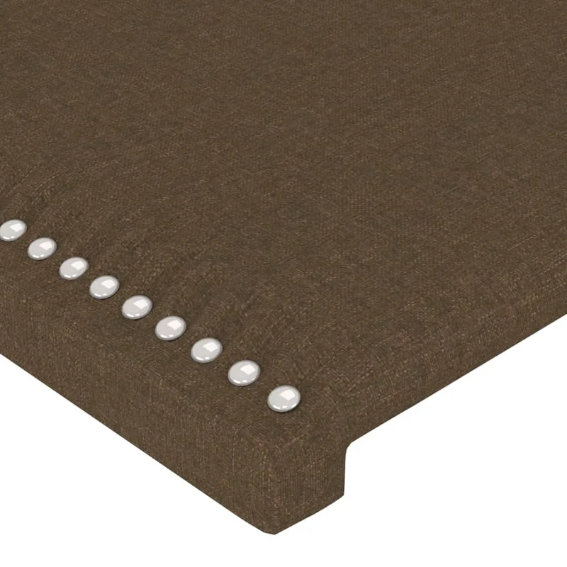 Tête de lit accessoire couchage chambre à coucher meuble à LED 100 x 5 x 78/88 cm tissu marron foncé TDL0200903